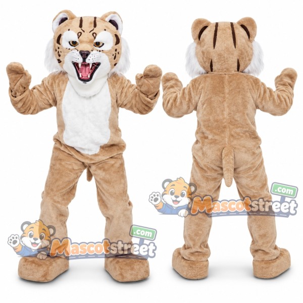 Tan Bobcat Mascot Costume