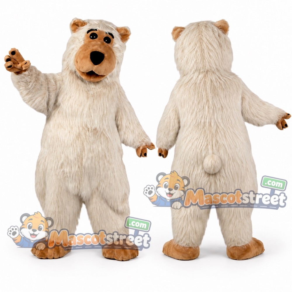Cream Bear Mascot Costume