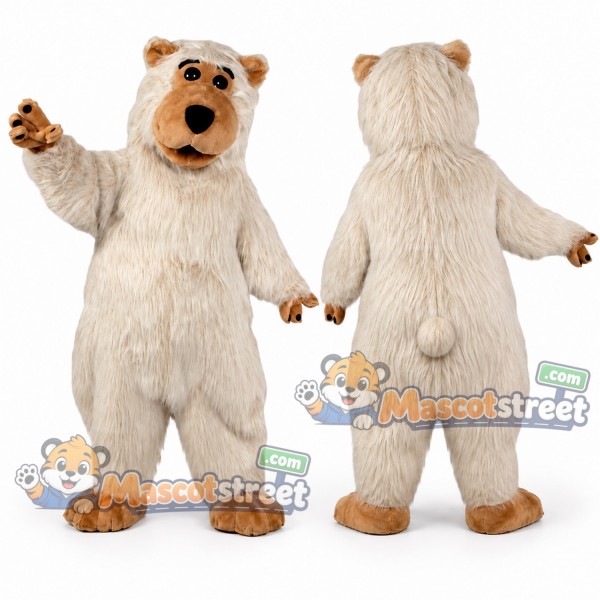 Cream Bear Mascot Costume