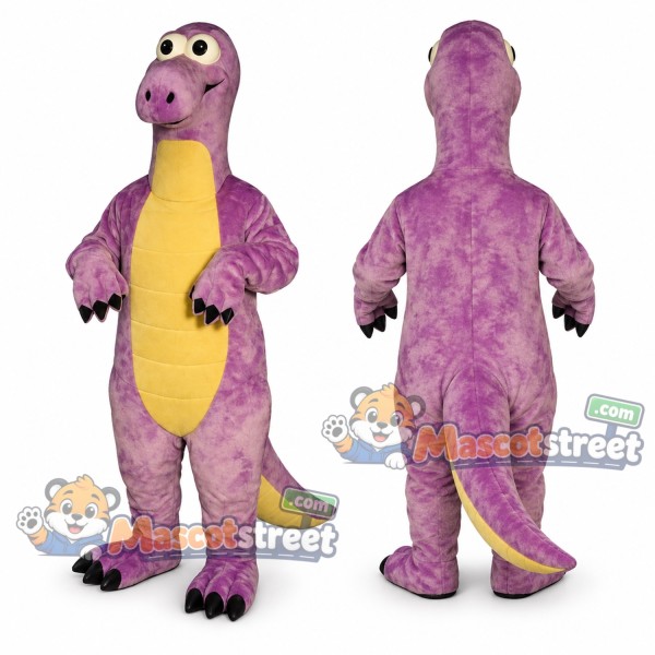 Purple Dinosaur Mascot Costume