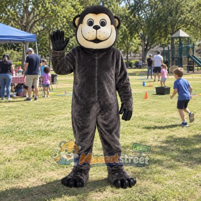 Black Chimpanzee Mascot Costume Black Chimpanzee Mascot Costume