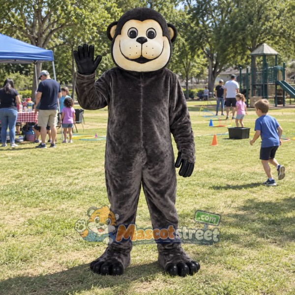 Black Chimpanzee Mascot Costume