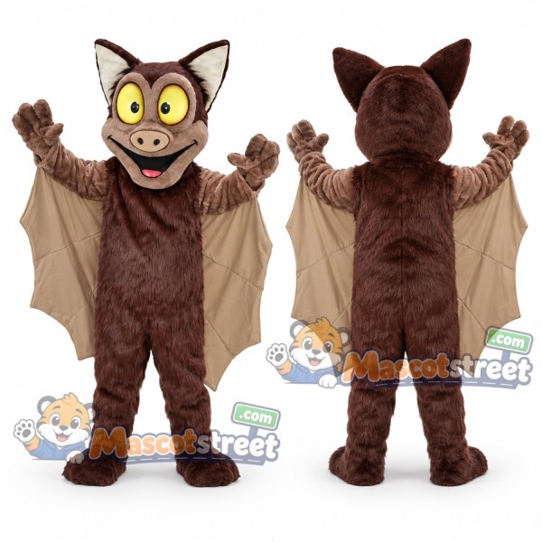 Brown Bat Mascot Costume