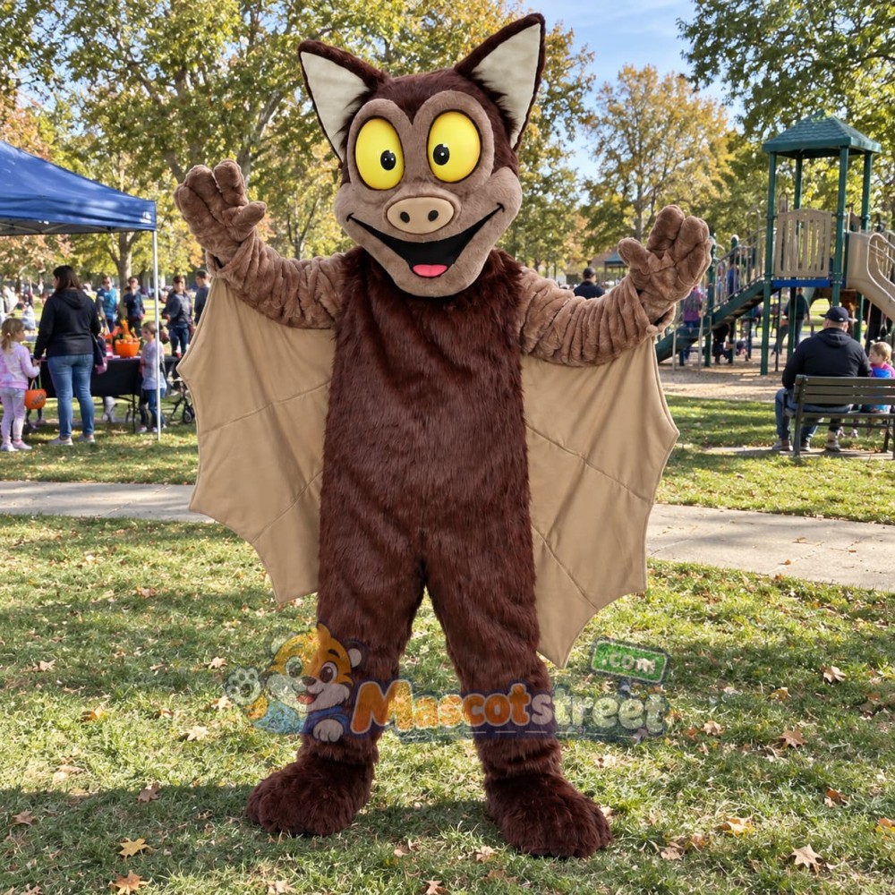 Brown Bat Mascot Costume Brown Bat Mascot Costume