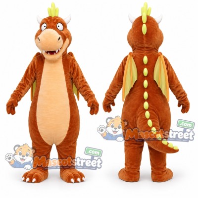 Brown Dragon Mascot Costume Brown Dragon Mascot Costume
