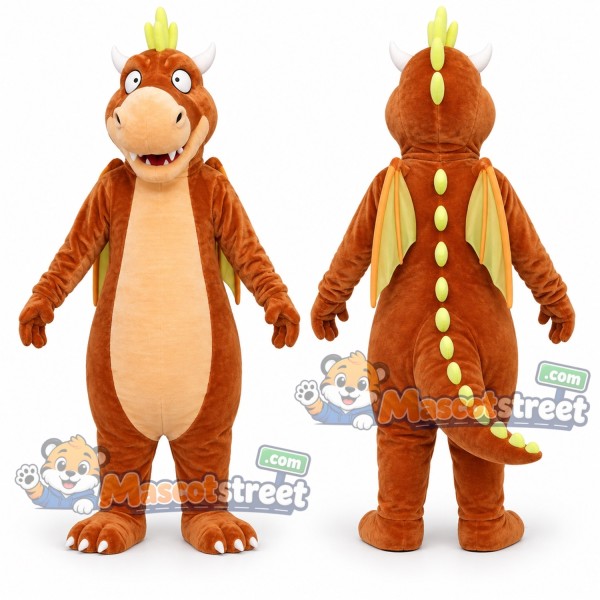 Brown Dragon Mascot Costume