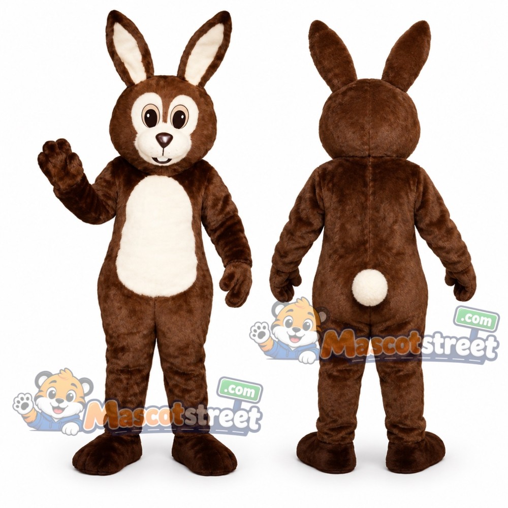 Brown Rabbit Mascot Costume Brown Rabbit Mascot Costume