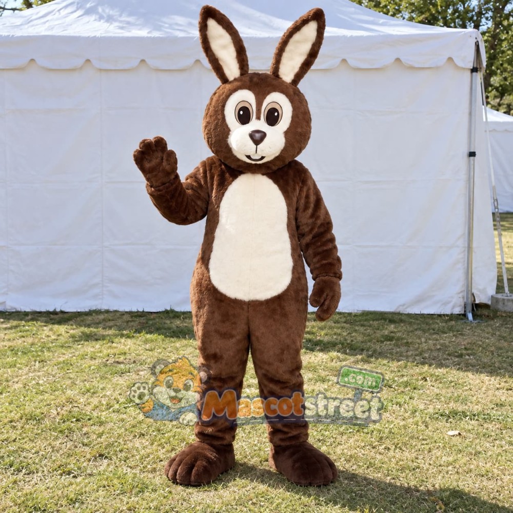Brown Rabbit Mascot Costume Brown Rabbit Mascot Costume