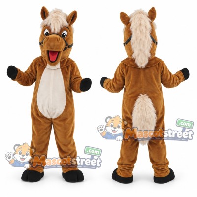 Brown Horse Mascot Costume Brown Horse Mascot Costume