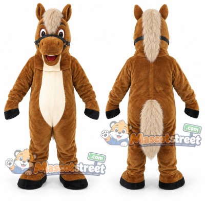 Brown Horse Mascot Costume Brown Horse Mascot Costume