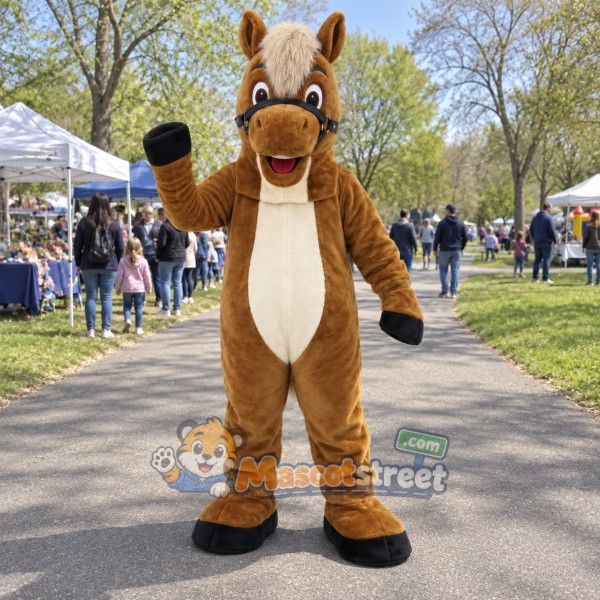 Brown Horse Mascot Costume