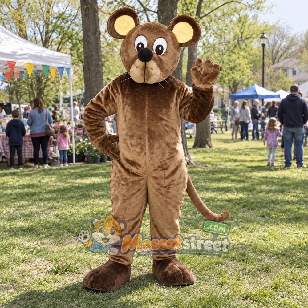 Brown Mouse Mascot Costume Brown Mouse Mascot Costume