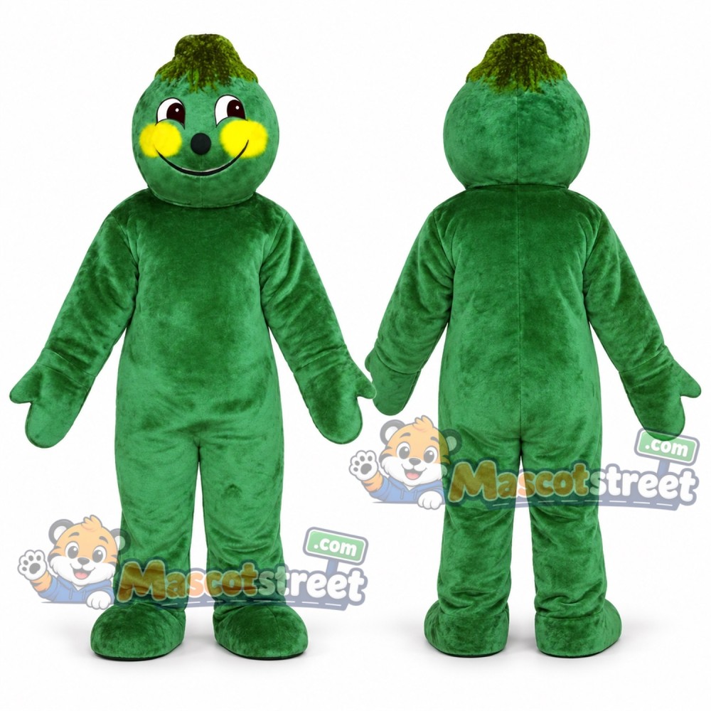 Green Brussels Sprout Mascot Costume Green Brussels Sprout Mascot Costume