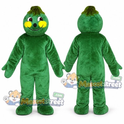 Green Brussels Sprout Mascot Costume Green Brussels Sprout Mascot Costume