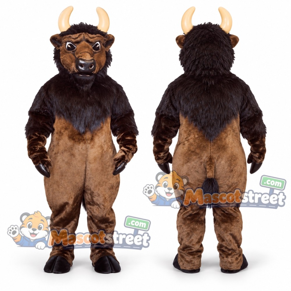 Brown Buffalo Mascot Costume