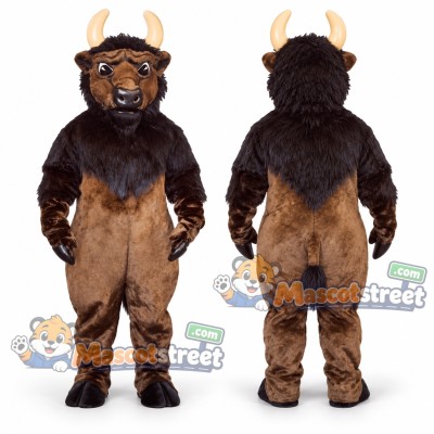 Brown Buffalo Mascot Costume