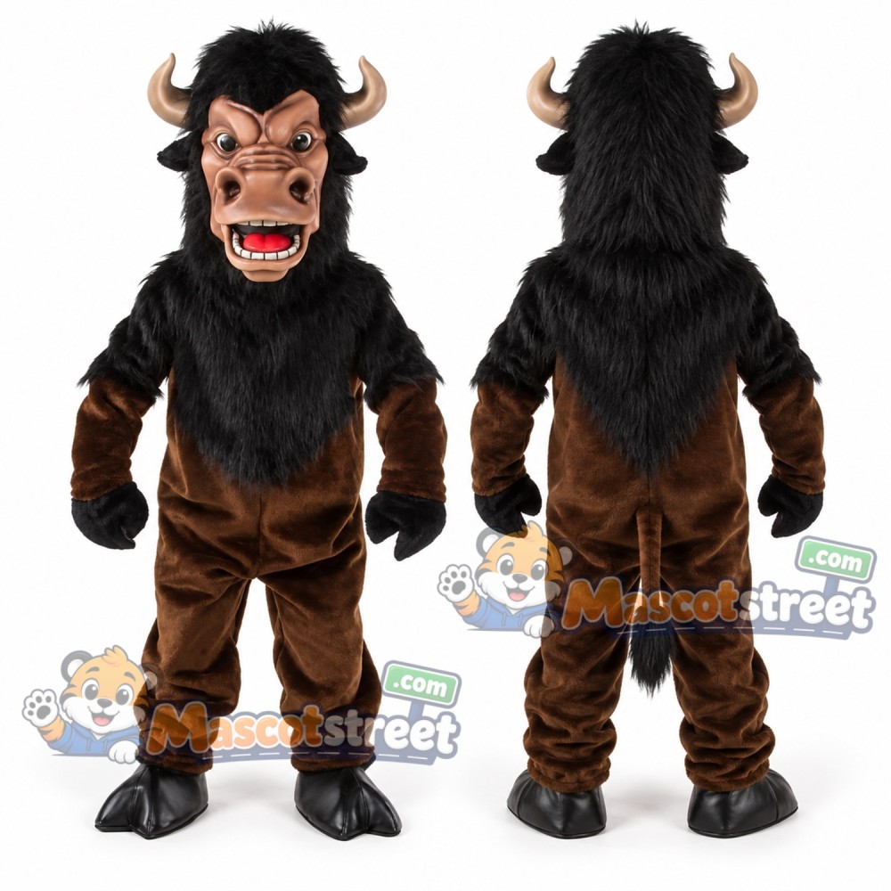 Brown Buffalo Mascot Costume Brown Buffalo Mascot Costume