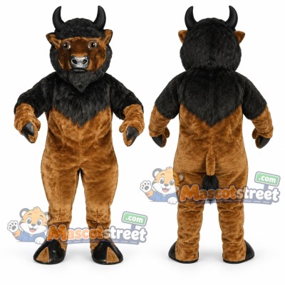 Brown Buffalo Mascot Costume Brown Buffalo Mascot Costume