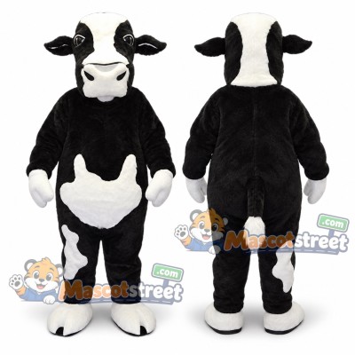 Black and White Bull Mascot Costume Black and White Bull Mascot Costume