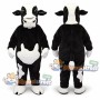 Black and White Bull Mascot Costume