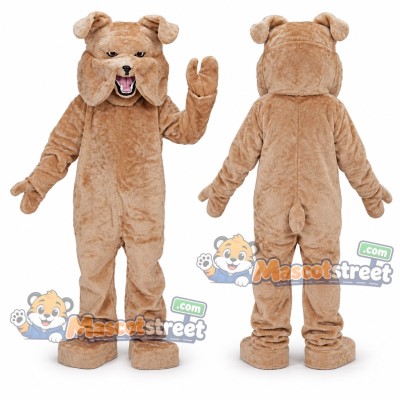 Tan Bulldog Mascot Costume Tan Bulldog Mascot Costume