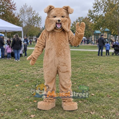 Tan Bulldog Mascot Costume Tan Bulldog Mascot Costume