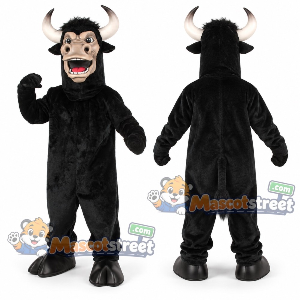 Black Bull Mascot Costume Black Bull Mascot Costume
