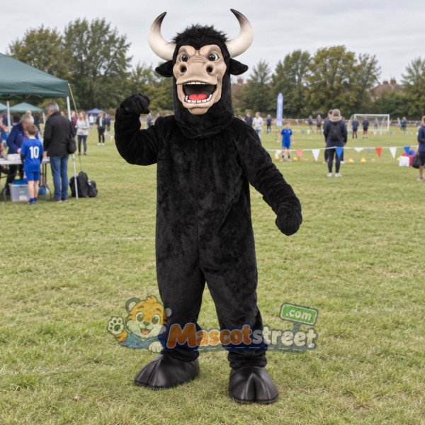 Black Bull Mascot Costume