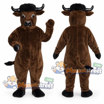 Brown Bull Mascot Costume