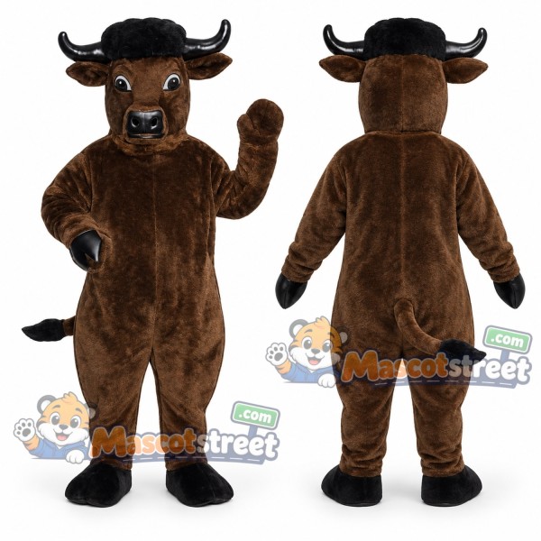 Brown Bull Mascot Costume