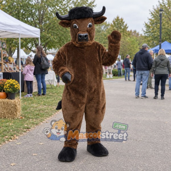 Brown Bull Mascot Costume