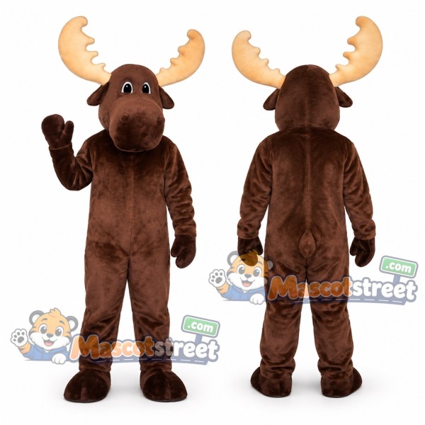 Brown Moose Mascot Costume