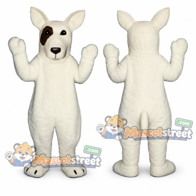 White Bull Terrier Mascot Costume White Bull Terrier Mascot Costume