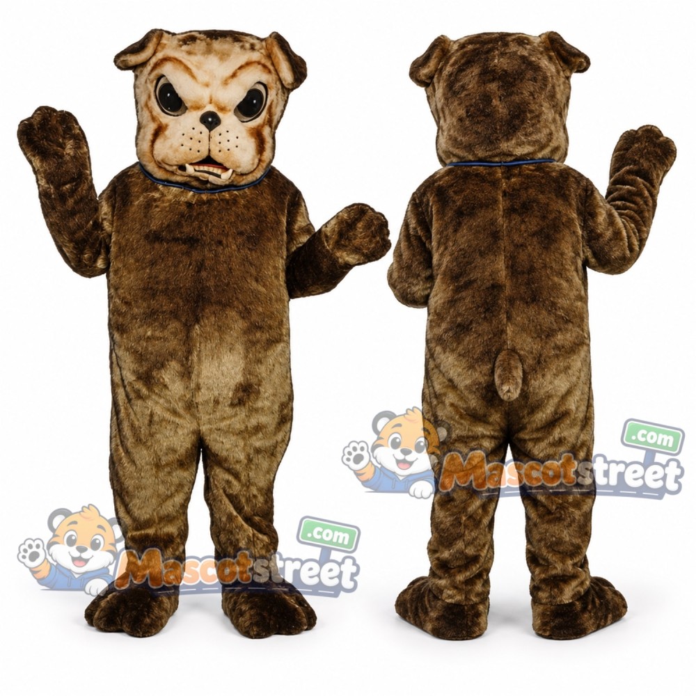 Brown Bulldog Mascot Costume