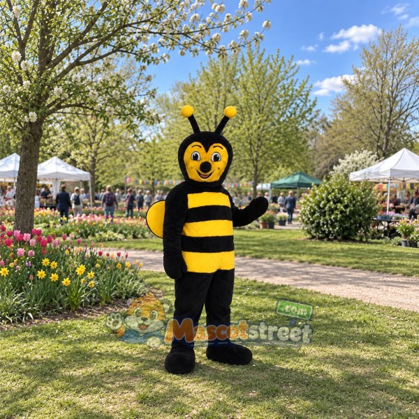 Yellow and Black Bee Mascot Costume