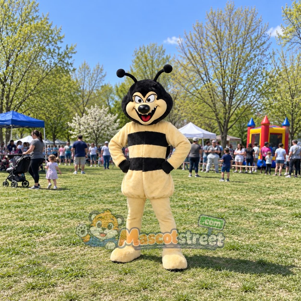 Yellow and Black Bee Mascot Costume Yellow and Black Bee Mascot Costume