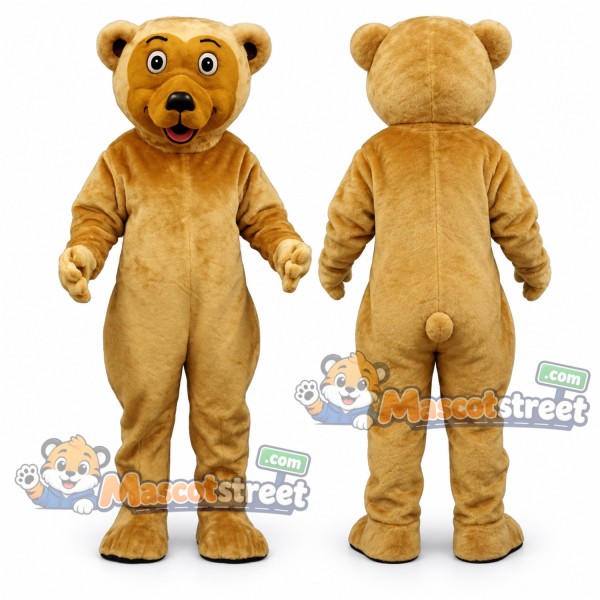 Tan Bear Mascot Costume