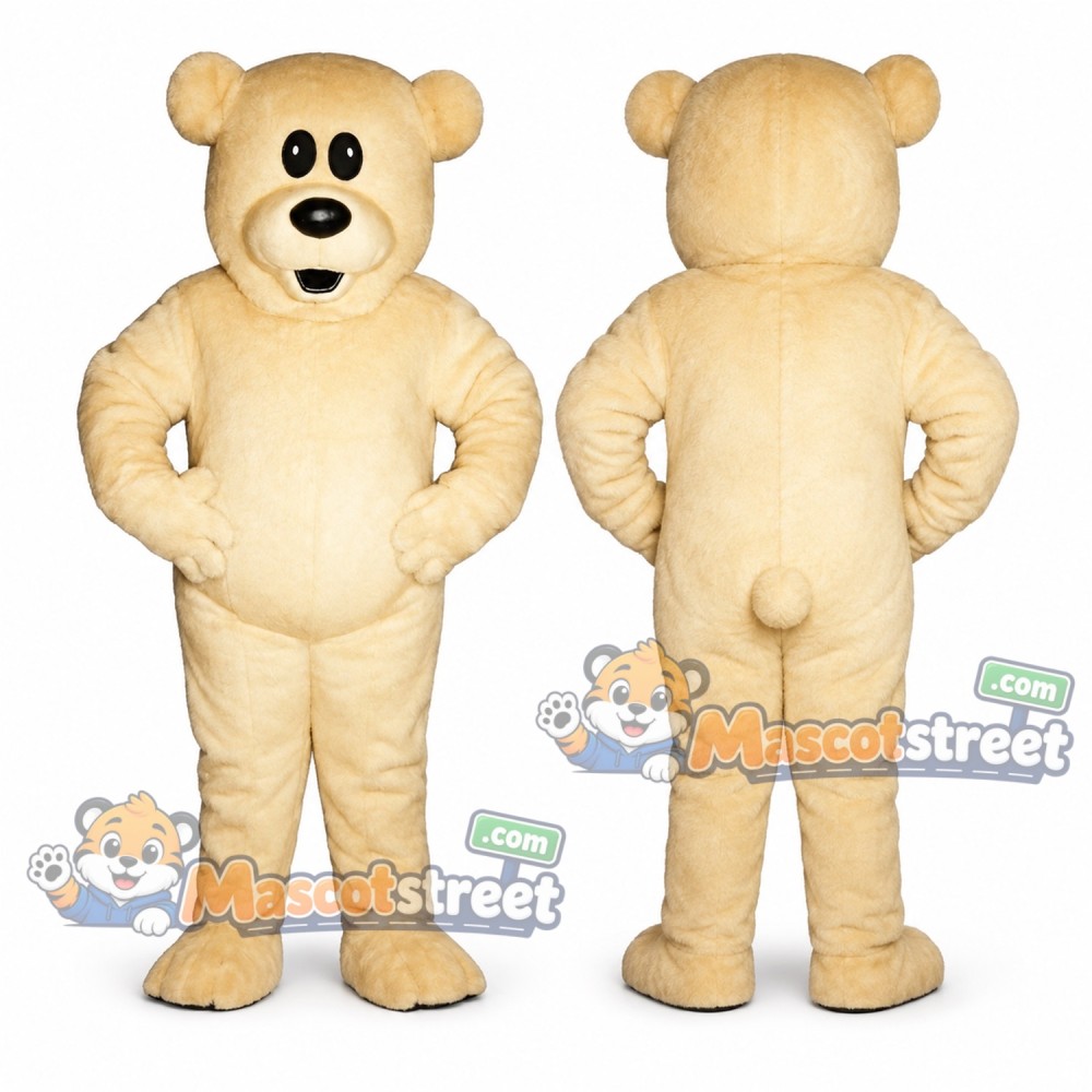 Tan Bear Mascot Costume
