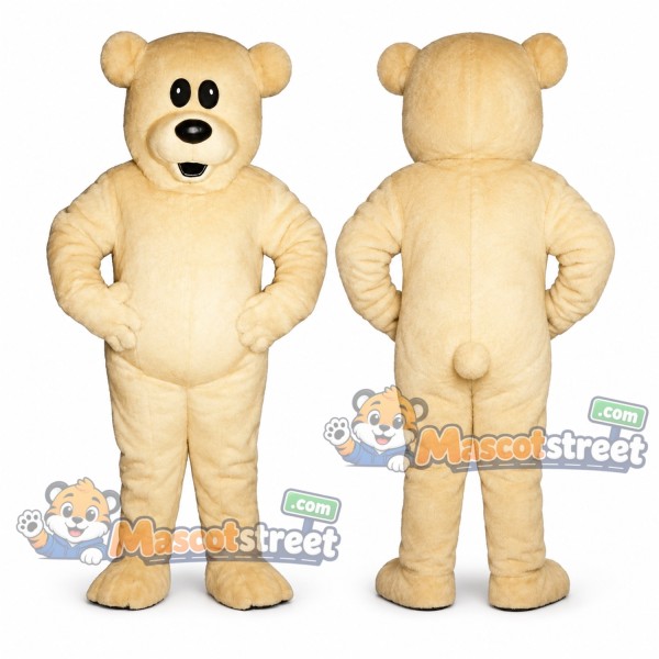Tan Bear Mascot Costume