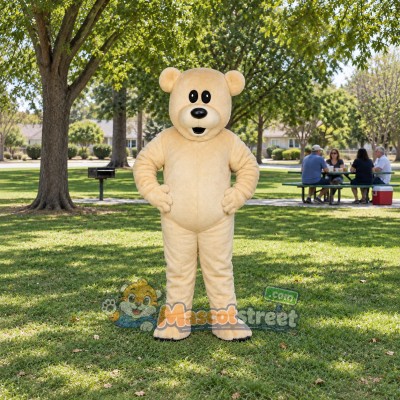 Tan Bear Mascot Costume