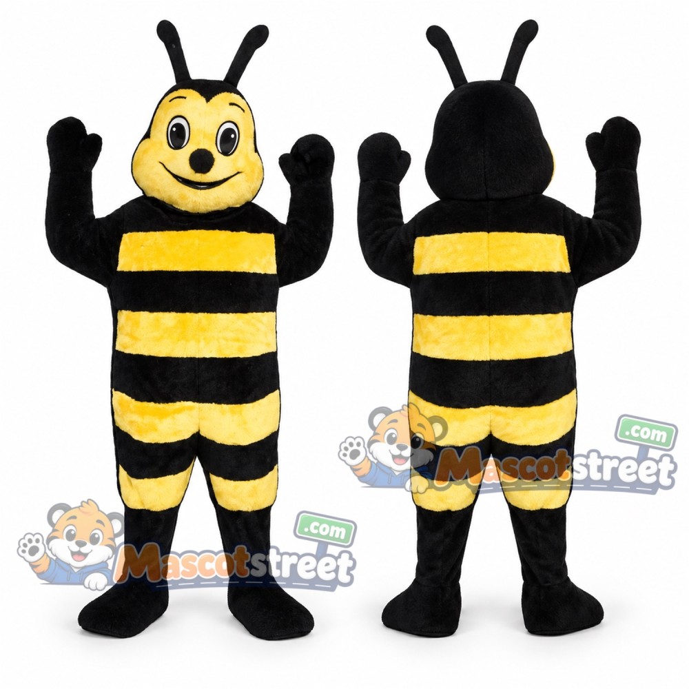 Yellow and Black Bee Mascot Costume Yellow and Black Bee Mascot Costume