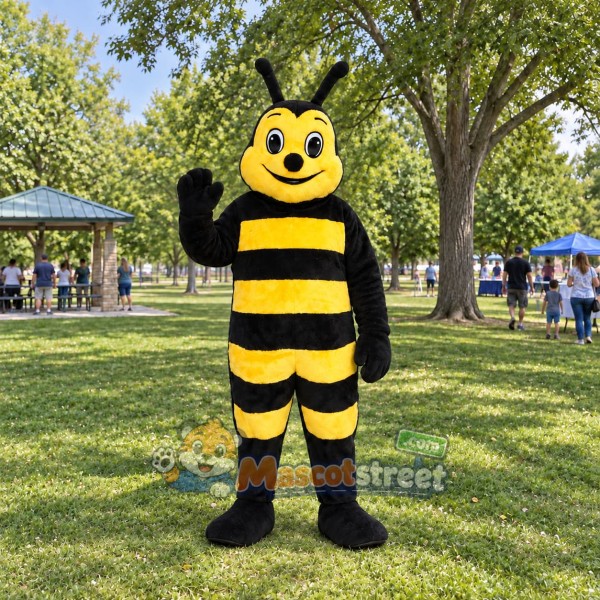Yellow and Black Bee Mascot Costume