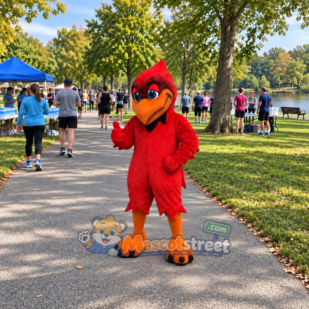 Red Cardinal Mascot Costume Red Cardinal Mascot Costume