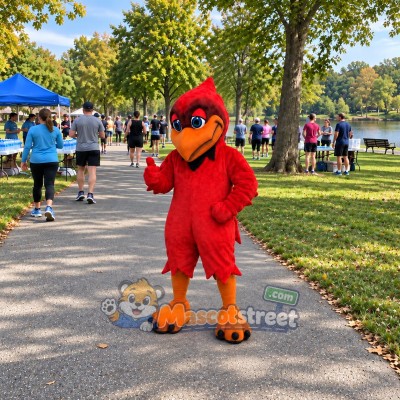 Red Cardinal Mascot Costume Red Cardinal Mascot Costume