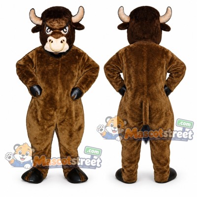 Brown Bull Mascot Costume Brown Bull Mascot Costume