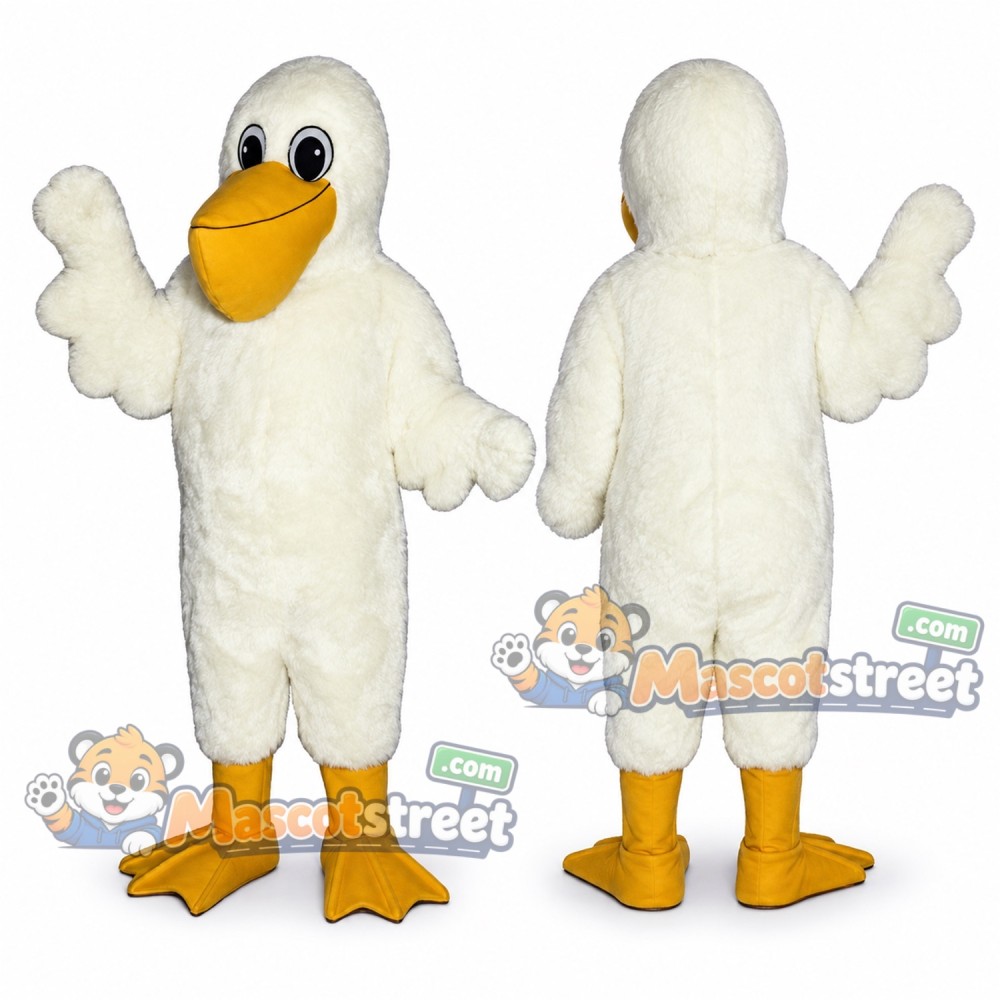 White Pelican Mascot Costume