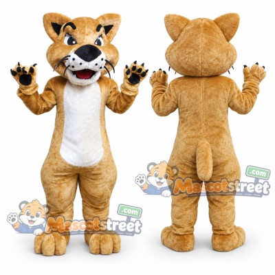Tan Wildcat Mascot Costume Tan Wildcat Mascot Costume