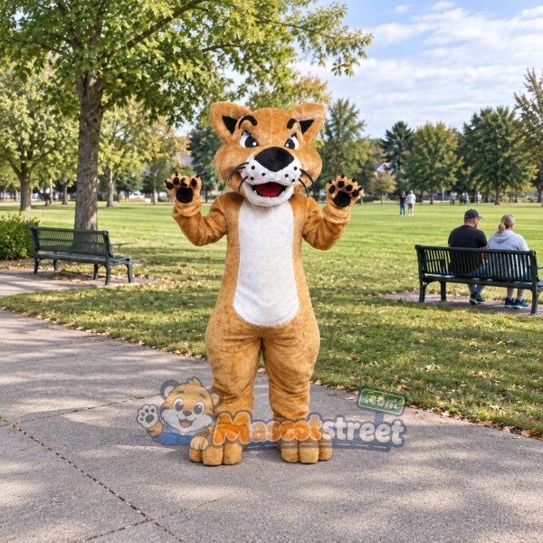 Tan Wildcat Mascot Costume