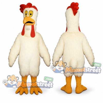 White Rooster Mascot Costume White Rooster Mascot Costume