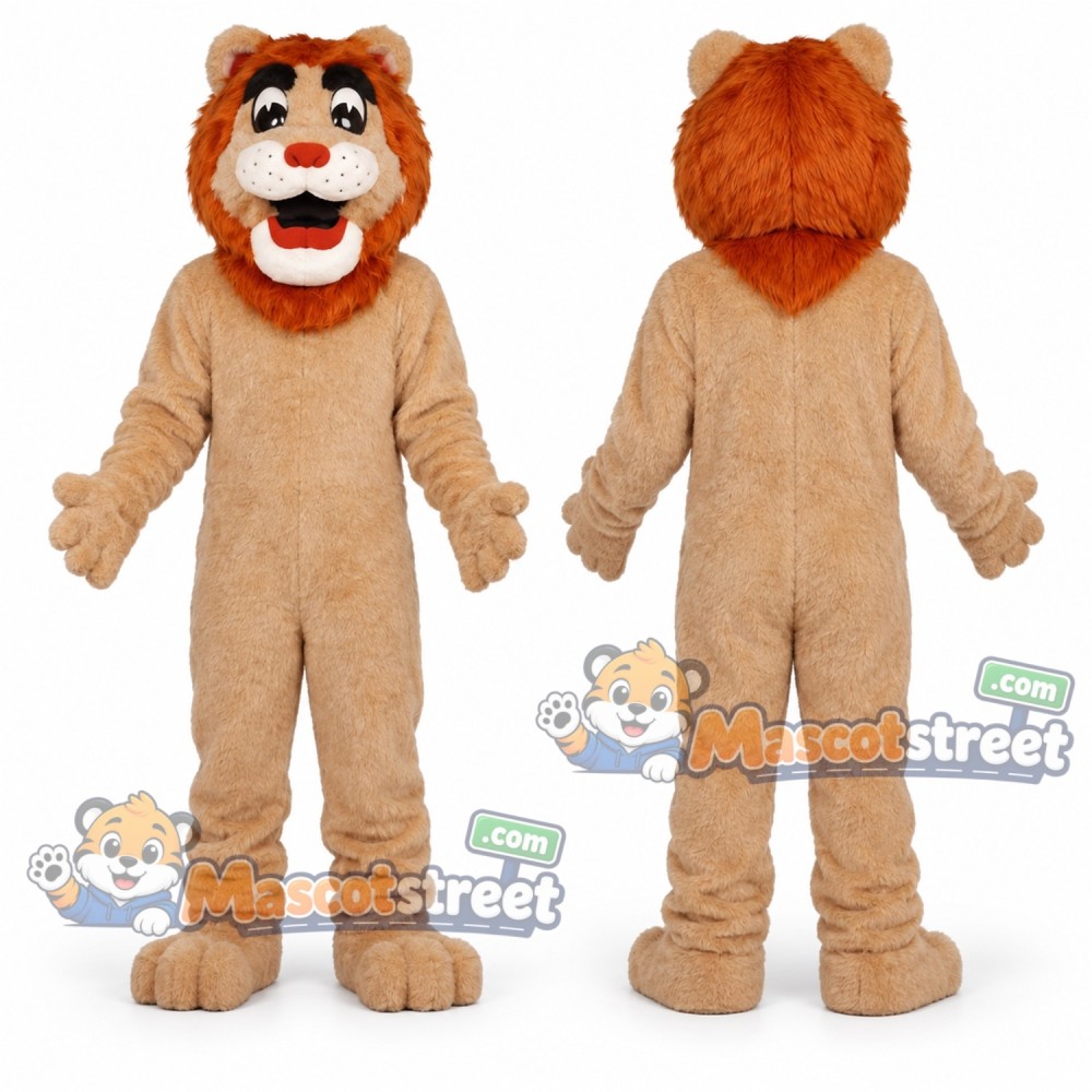 Tan Lion Mascot Costume Tan Lion Mascot Costume